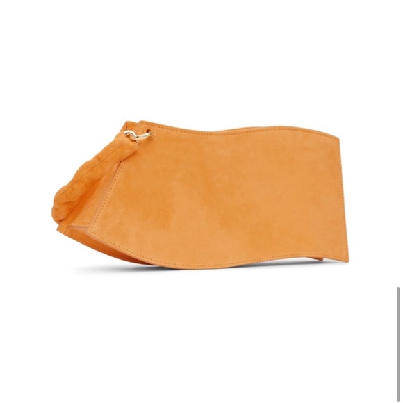 JACQUEMUS Orange Suede 'La Vague' Bag - USED - Picture 9 of 12